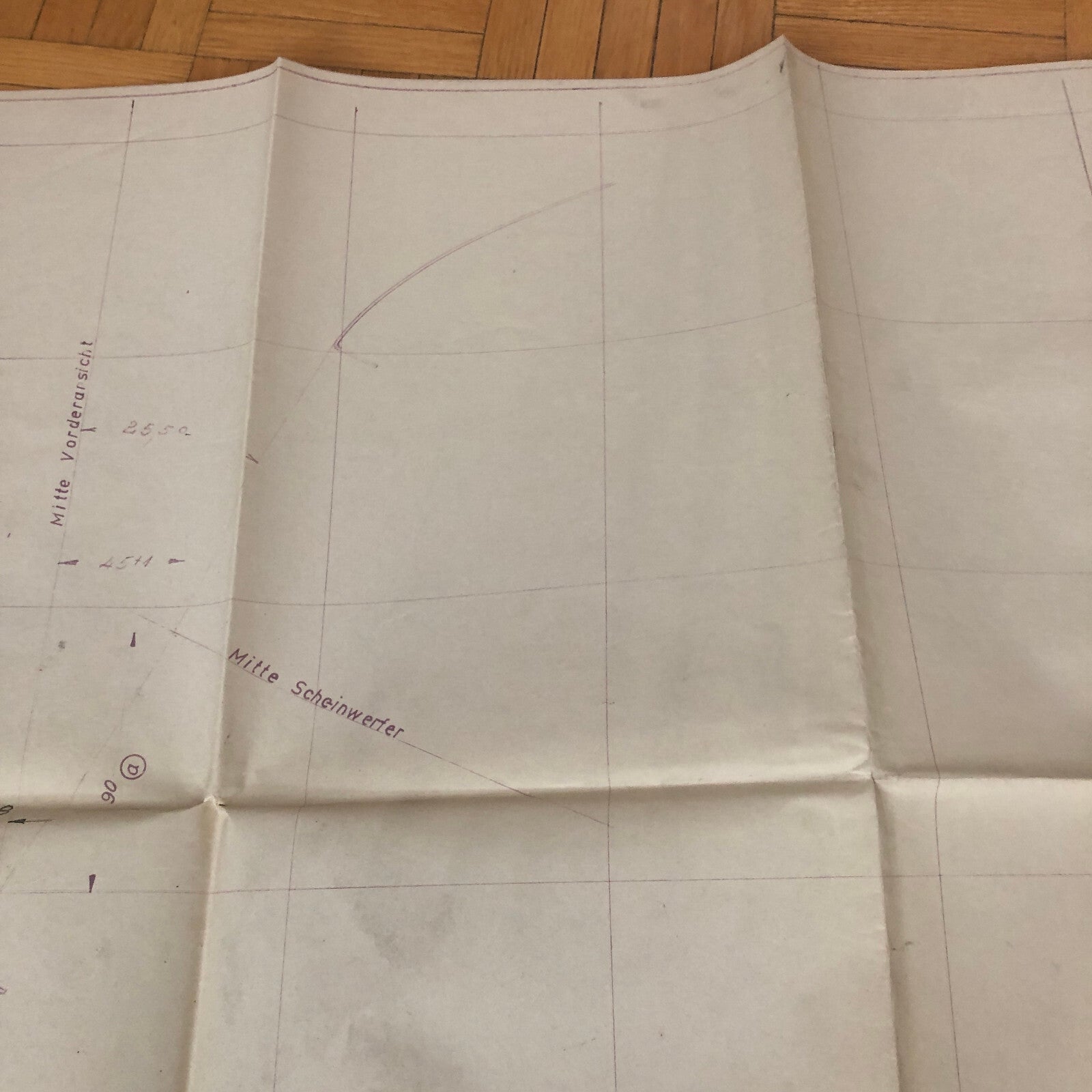 Vintage Porsche Reutter & Co Coachbuilder Factory Part Blueprint Document German