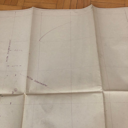 Vintage Porsche Reutter & Co Coachbuilder Factory Part Blueprint Document German