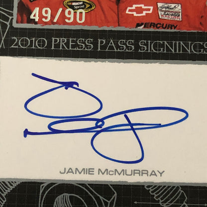 2010 Press Pass Signings Jamie McMurray Auto Autograph Signature Signed Card
