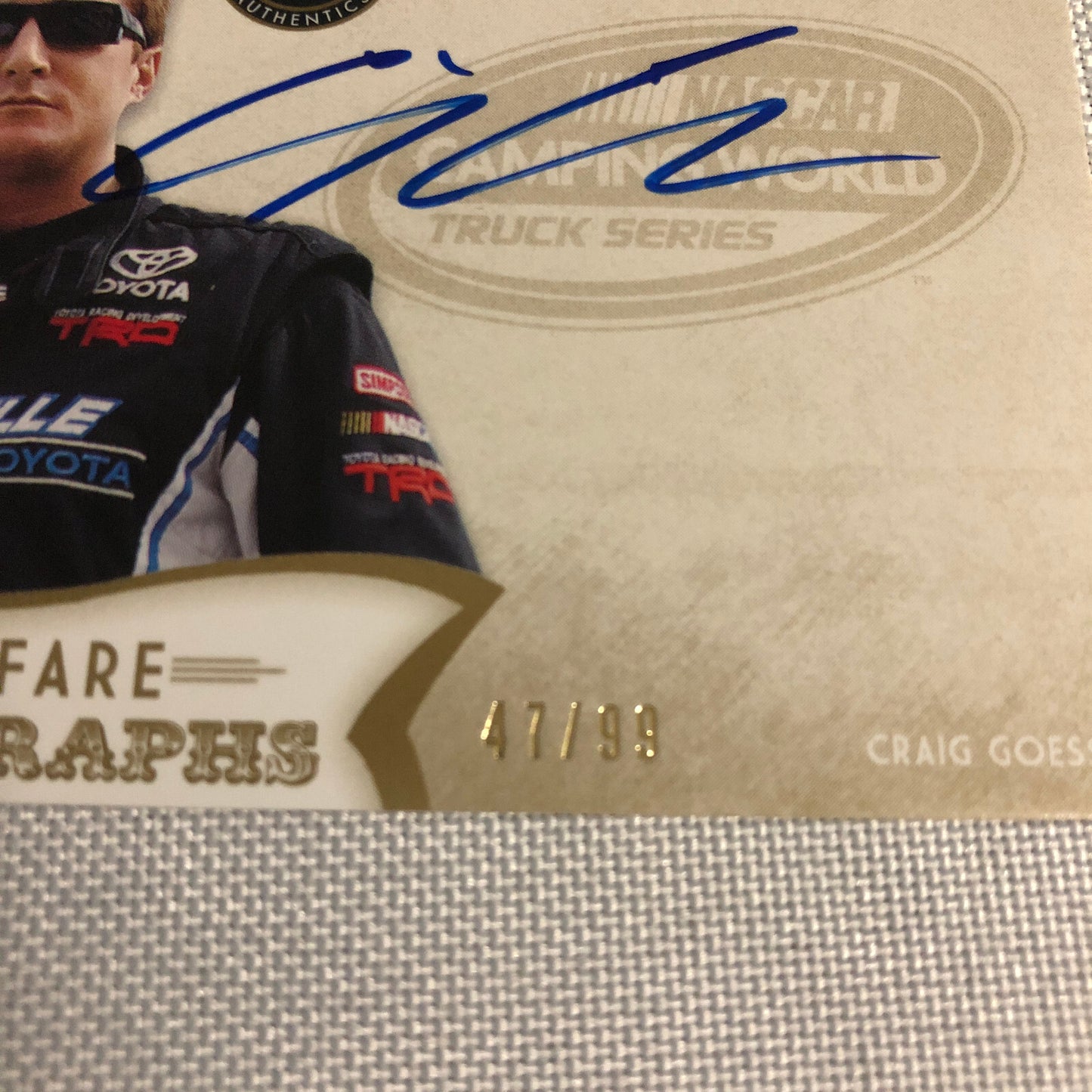 2011 Press Pass Fanfare Autograph Graig Goess Signed Card Signature Auto NASCAR