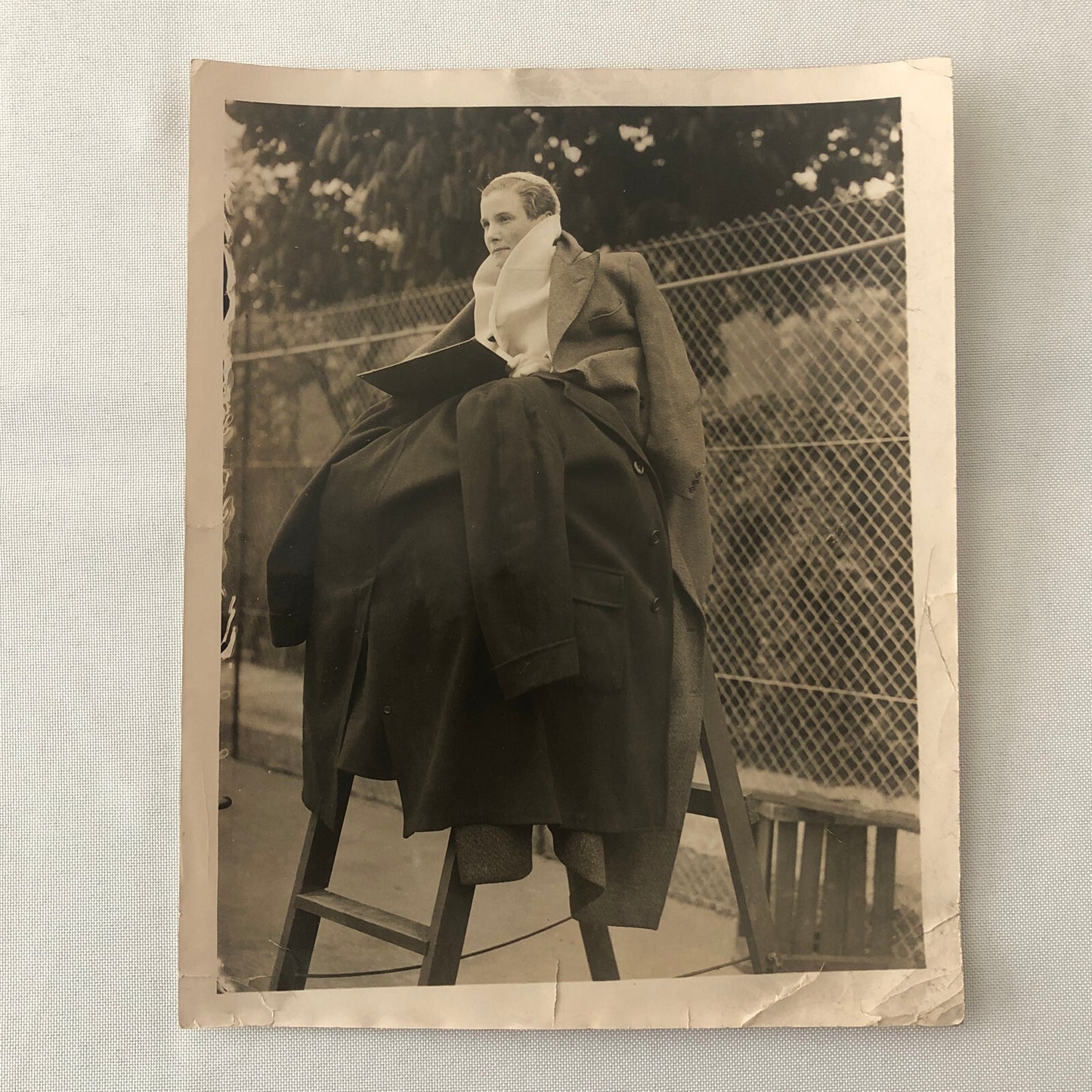Press Photo Photograph Tennis Umpire Referee Underwood & Underwood Photo