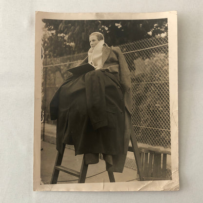 Press Photo Photograph Tennis Umpire Referee Underwood & Underwood Photo