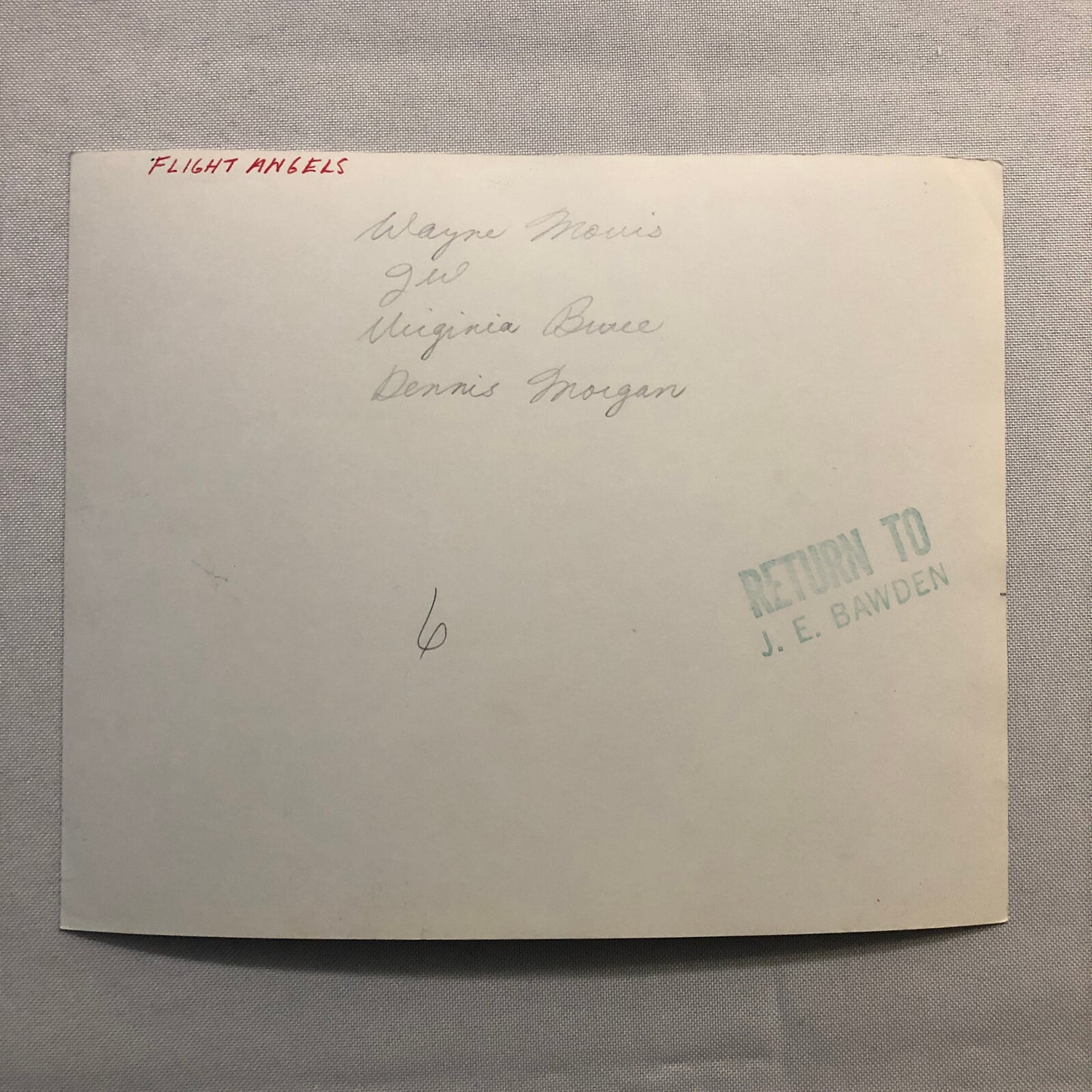 Movie Photo Photograph Flight Angels Virginia Bruce Dennis Morgan Wayne Morris