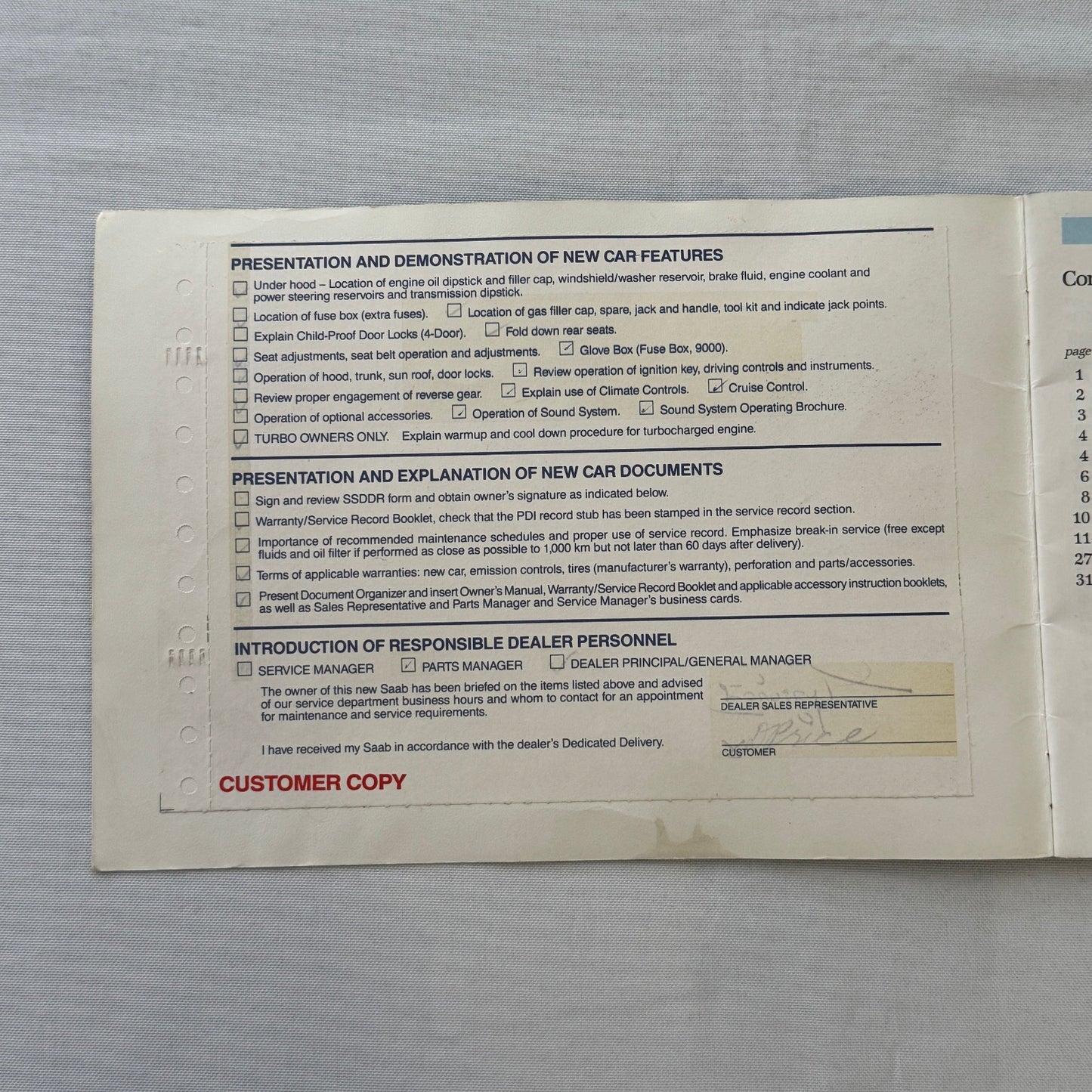 1988 Saab 900 Owners Manual Book Pouch Sedan Convertible Vintage Car