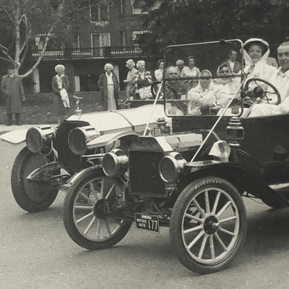 Antique Car Automobile Photo Photograph Print - Veteran Car Rally or Parade ? 
