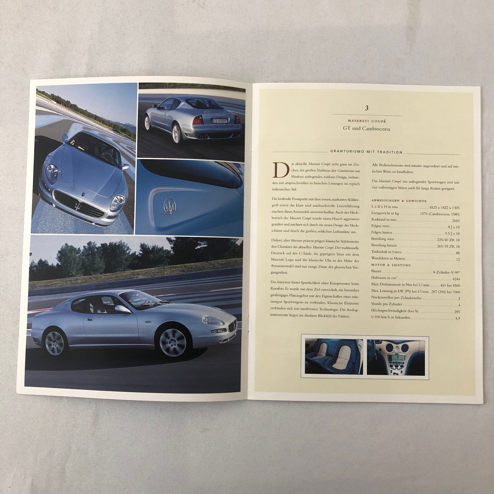 2014 Maserati Sales Brochure GT Cambiocorsa Gransport Quattroporte GERMAN TEXT 