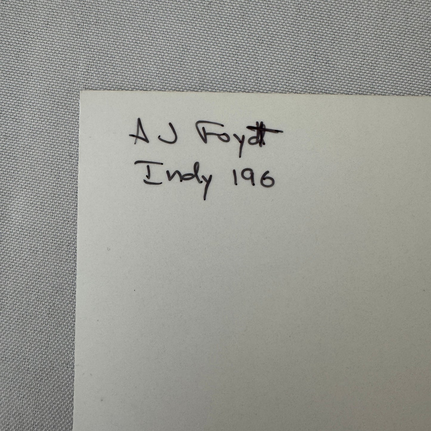 Vintage Indy Racing Photo AJ Foyt Car Motorsport Modern Print