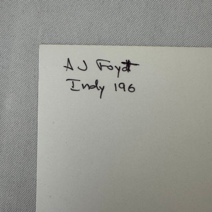 Vintage Indy Racing Photo AJ Foyt Car Motorsport Modern Print