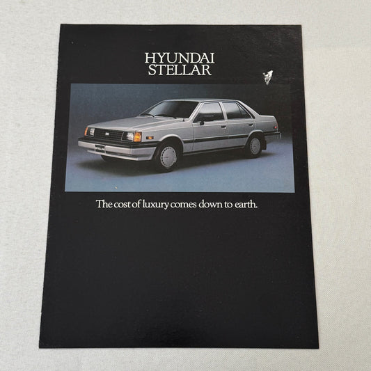 Vintage Hyundai Stellar Car Sales Brochure Folder Canadian Market