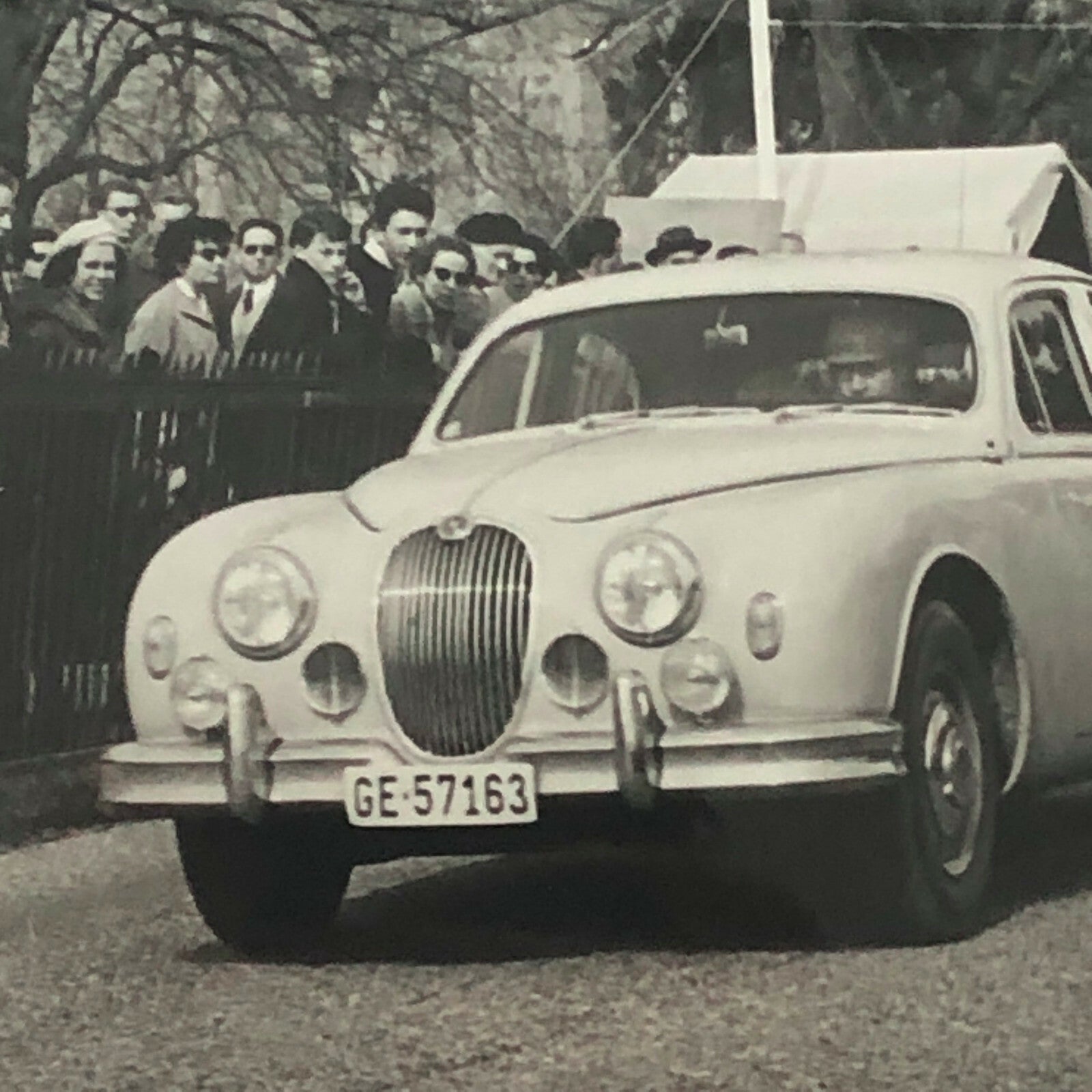 Vintage Jaguar 3.4 Racing Car Photo Photograph 1958