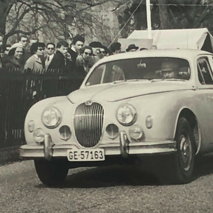 Vintage Jaguar 3.4 Racing Car Photo Photograph 1958
