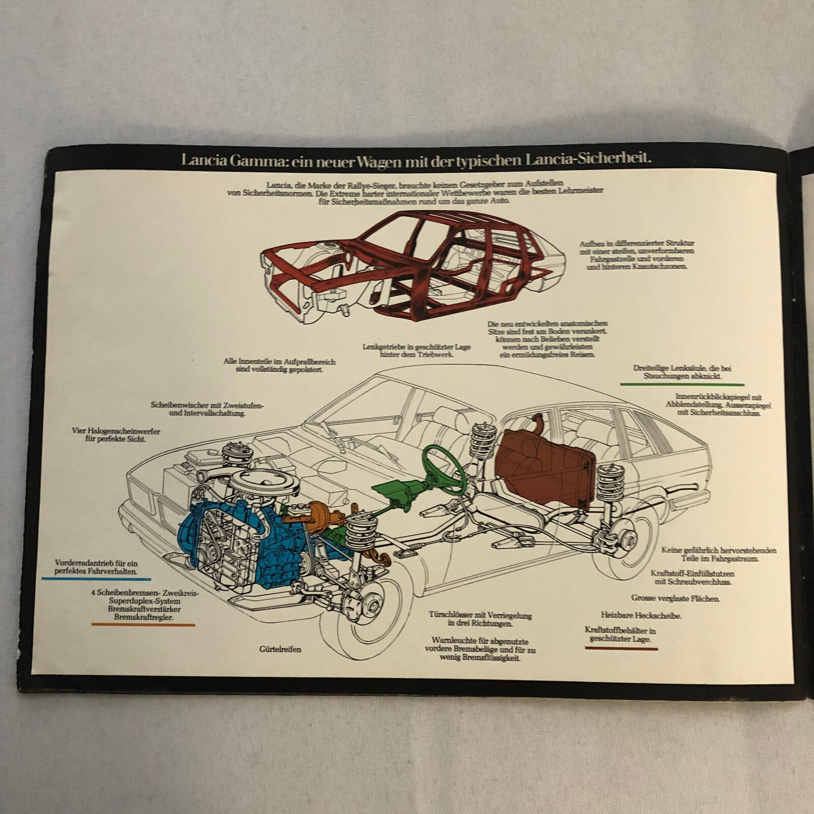 Lancia Gamma Berlina Car Sales Brochure Catalog GERMAN TEXT