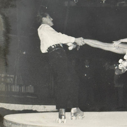 Circus Rollerskating Roller Skate Circus Act Photo Photograph Vintage
