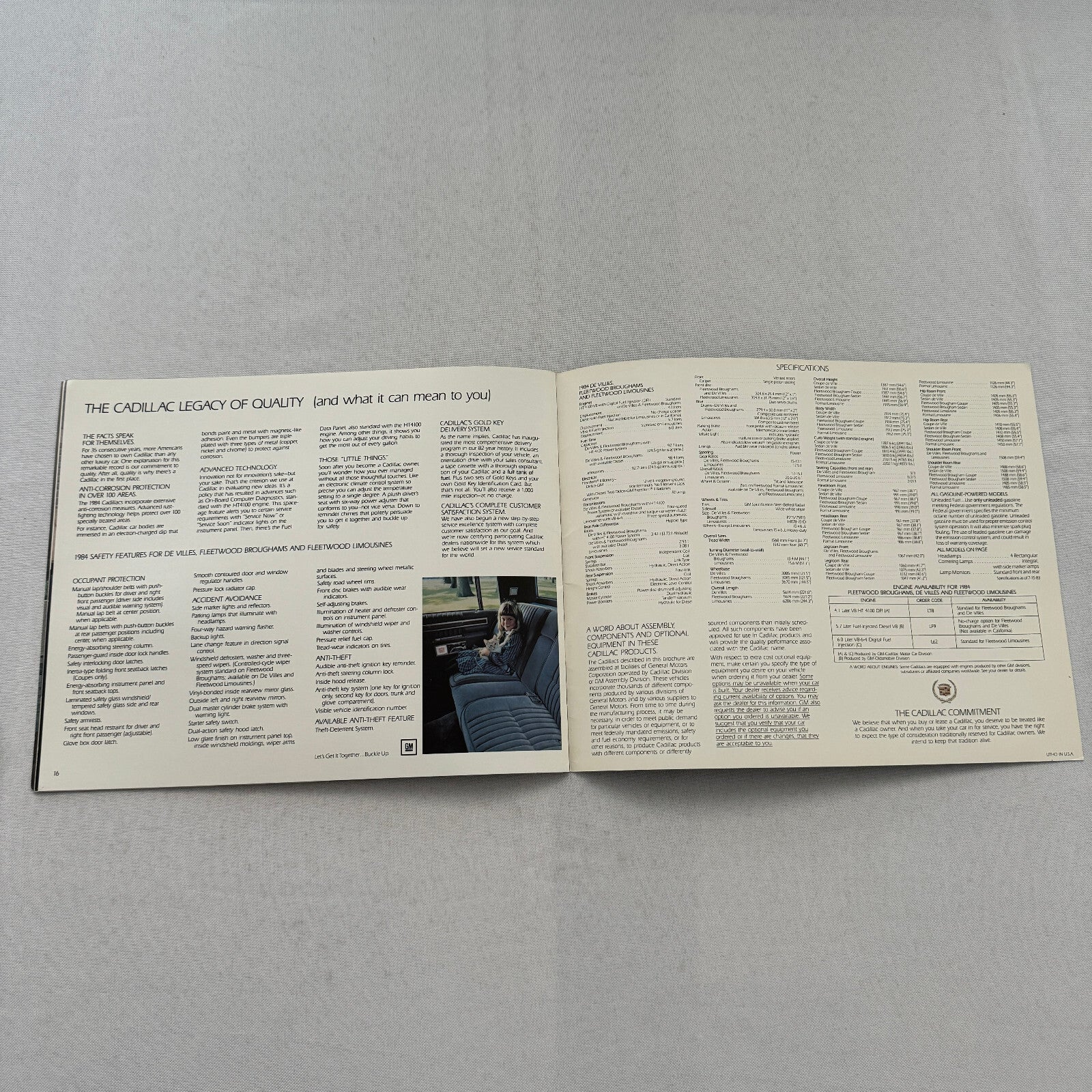 1984 Cadillac Sales Brochure Catalog Sedan Coupe DeVille Fleetwood Brougham