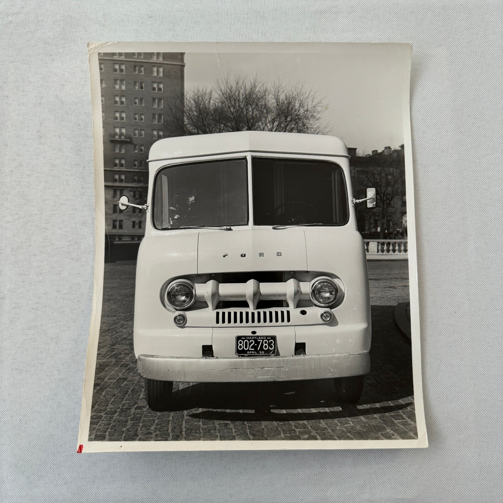 Vintage Ford Delivery Van Photo Photograph Maryland Plate Baltimore