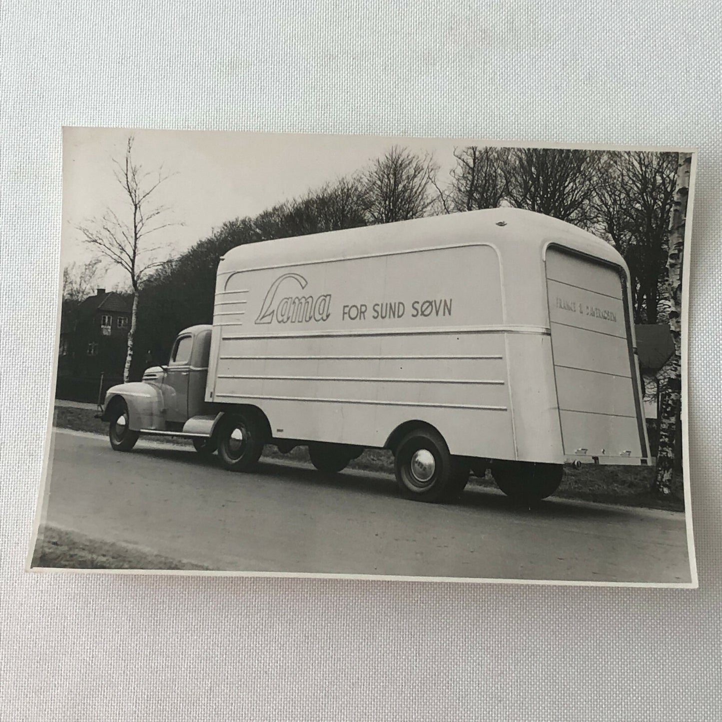 Vintage Photo Photograph of a Truck and Trailer Lot of 2 - Denmark ? 