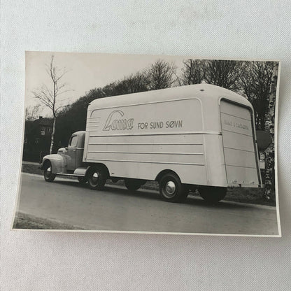 Vintage Photo Photograph of a Truck and Trailer Lot of 2 - Denmark ? 