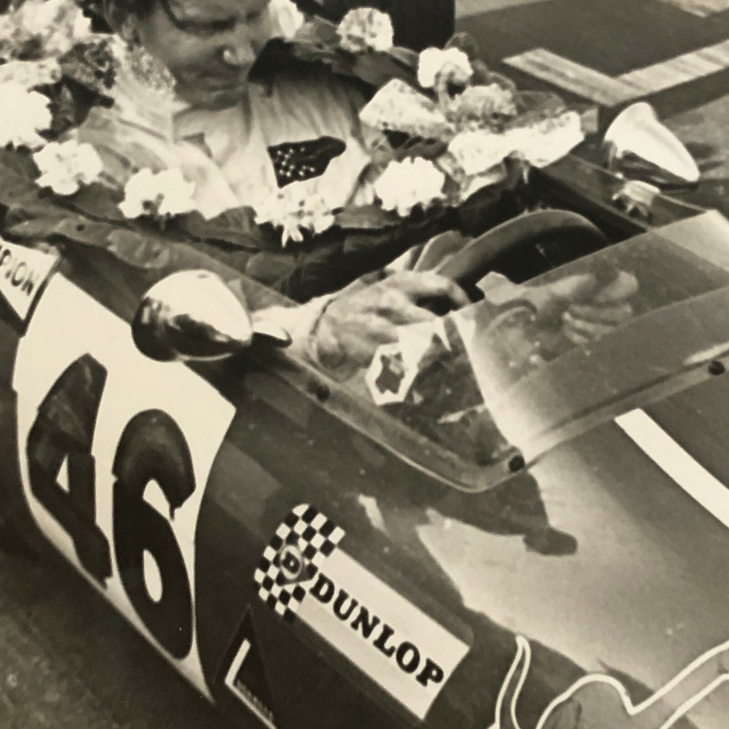 Vintage Grand Prix Racing Car Photo Photograph Print - Driver Roy Pike 