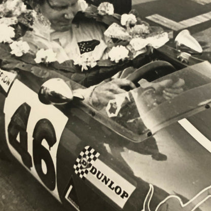 Vintage Grand Prix Racing Car Photo Photograph Print - Driver Roy Pike 
