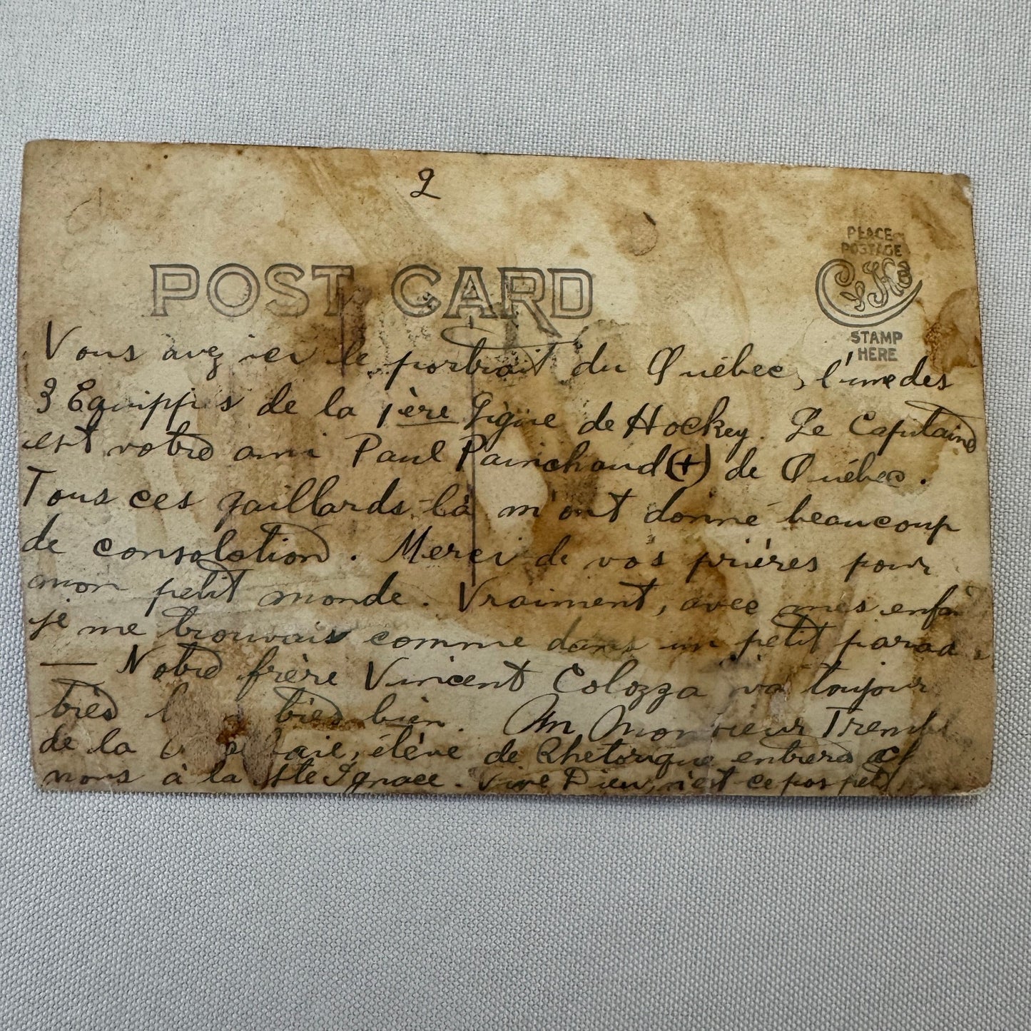 Antique Hockey RPPC Real Photo Postcard Post Card Amateur Team Players