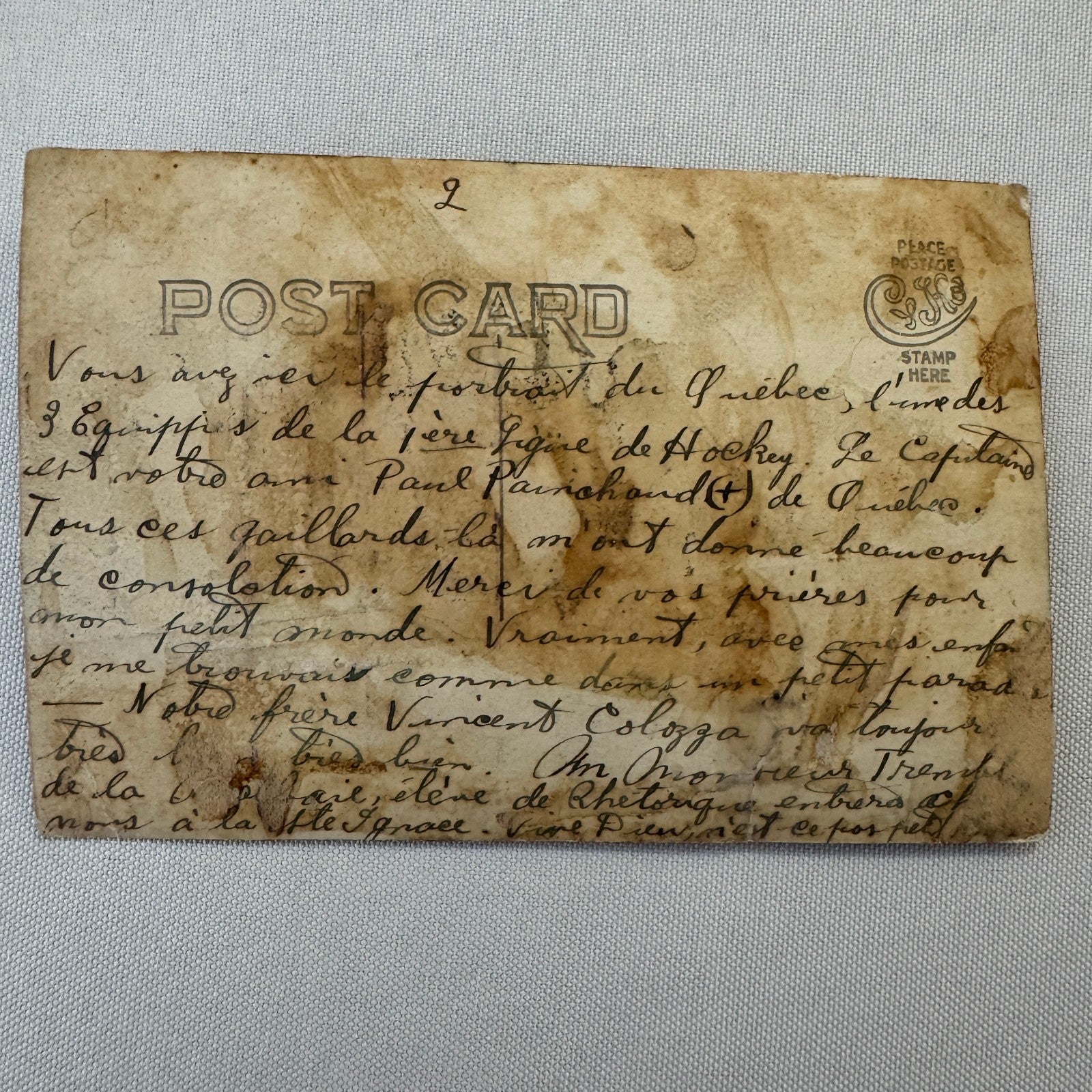 Antique Hockey RPPC Real Photo Postcard Post Card Amateur Team Players