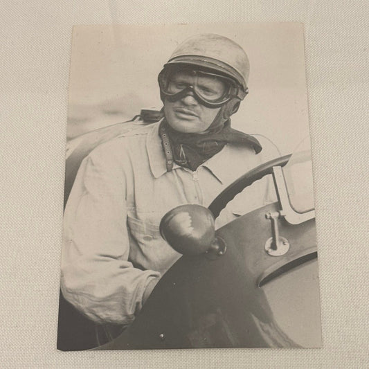 Vintage Racing Photograph Baron de Graffenried Motorsport Driver Photo Worner