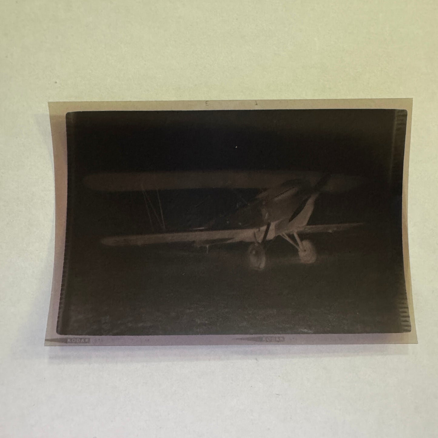 Vintage Photo Negative Curtiss O-1C Airplane Plane Curtiss O1C O1 C