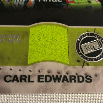 2010 Press Pass Carl Edwards Battle Armor Race Used Sheet Metal Relic Card /225