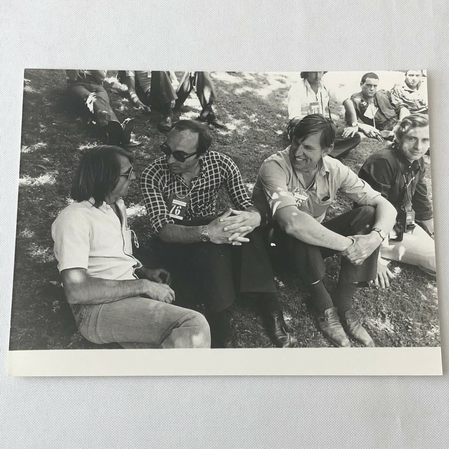 Vintage 1976 Formula 2 F2 Pau Grand Prix Racing Photo Ken Tyrrell Frank Williams