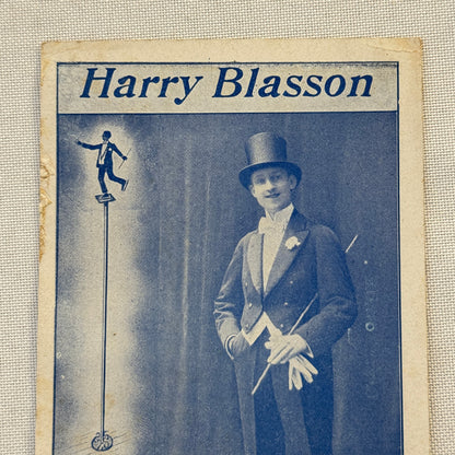 Vintage Circus Performer Postcard Post Card Harry Blasson Skate Dancer