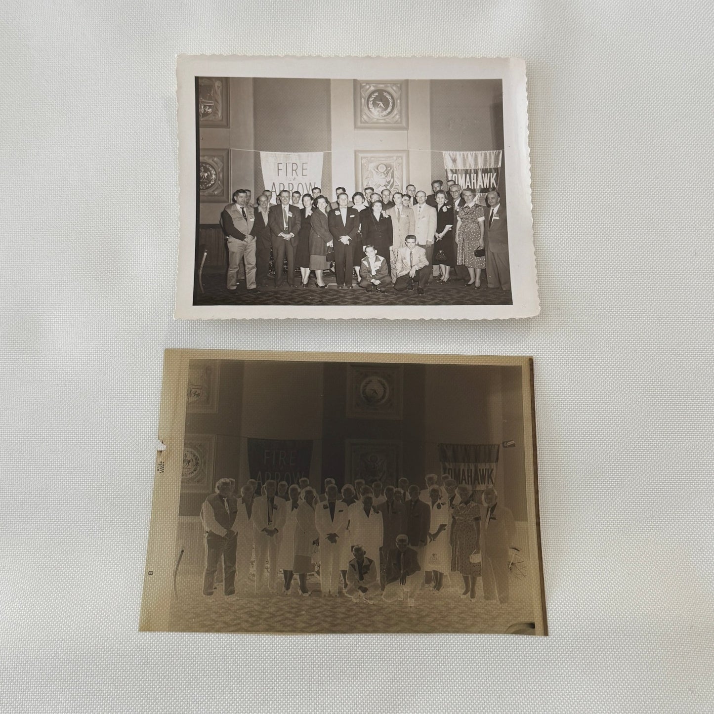 Indian Motorcycle Dealership Vintage Photo Negative and Print
