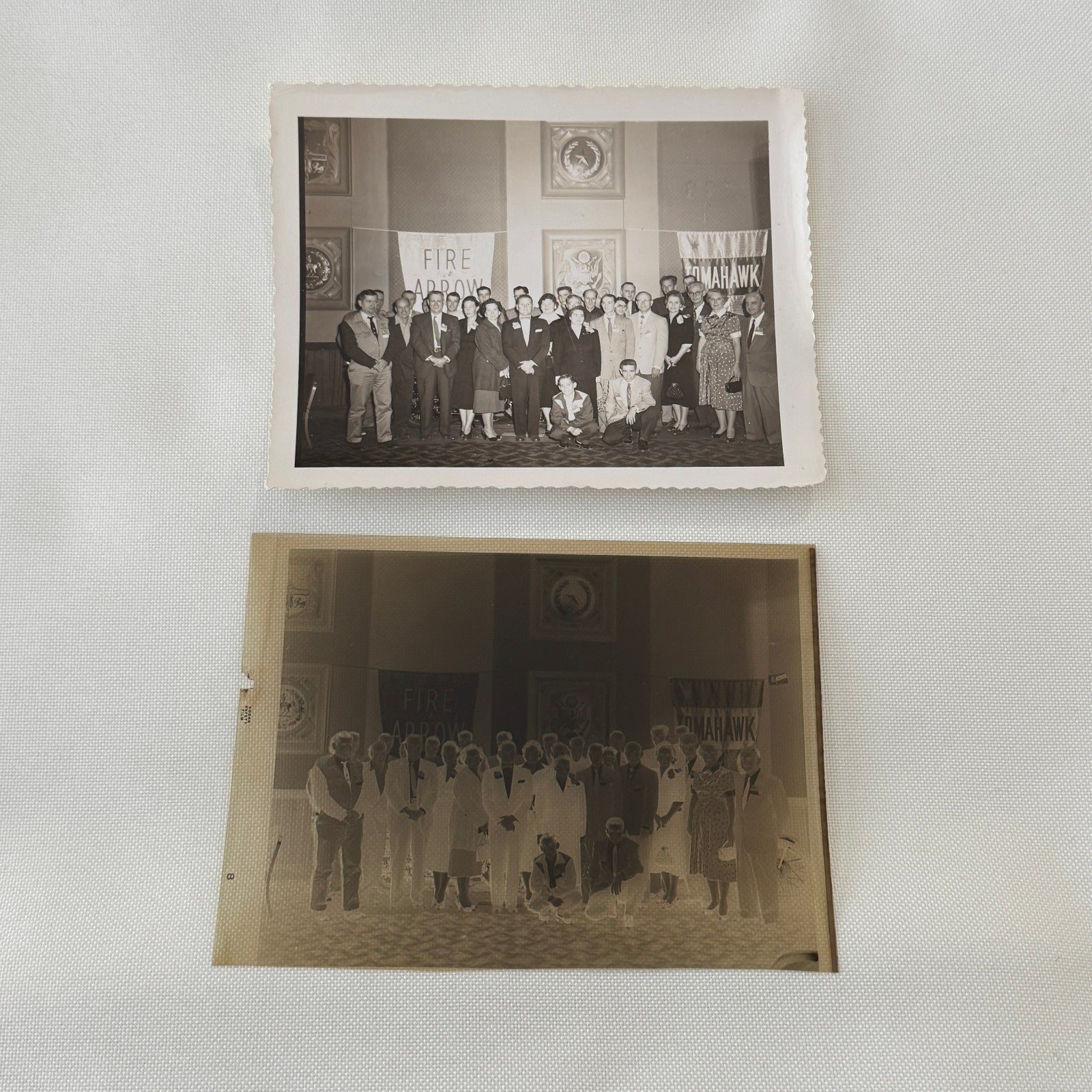 Indian Motorcycle Dealership Vintage Photo Negative and Print