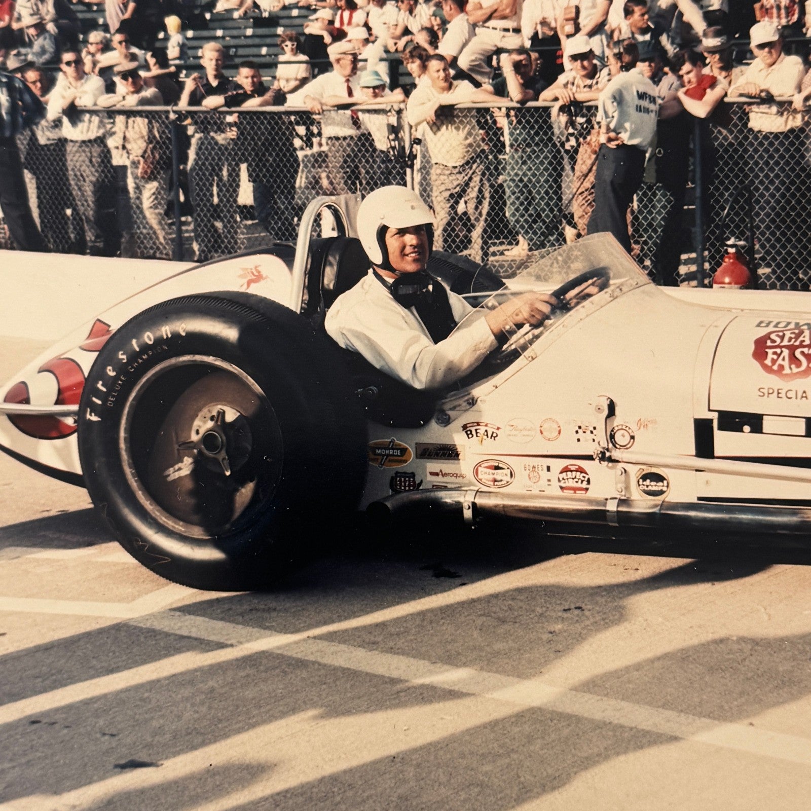 Vintage Indy Racing Photo AJ Foyt Car Motorsport Modern Print