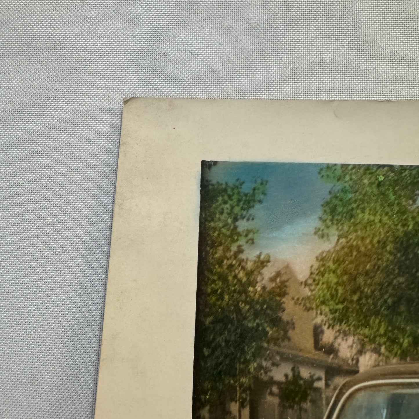 Vintage Photo Print Man with Automobile Car European
