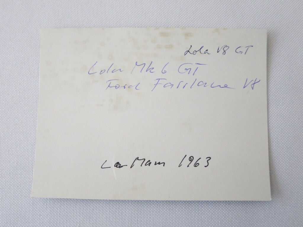 Vintage 1963 Racing Car Photo Photograph - LeMans Lola MK6 GT  