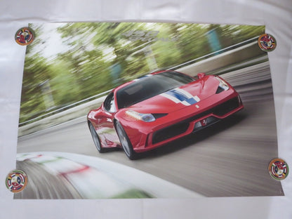 Poster Ferrari 458 Speciale Supercar Red Car Automotive Art Decor