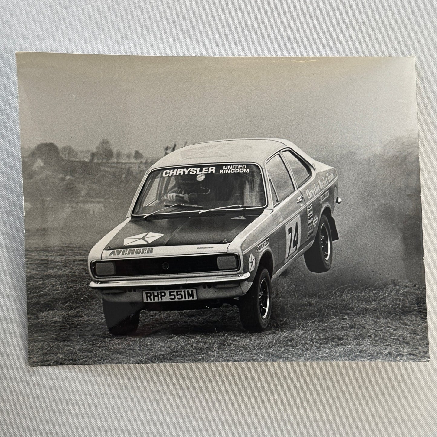 Vintage Chrysler Avenger Rally Racing Car Photo UK Rallye Photograph Print