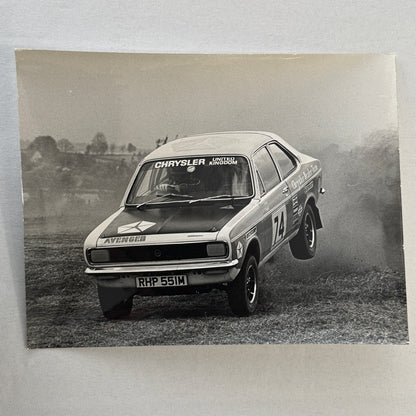 Vintage Chrysler Avenger Rally Racing Car Photo UK Rallye Photograph Print