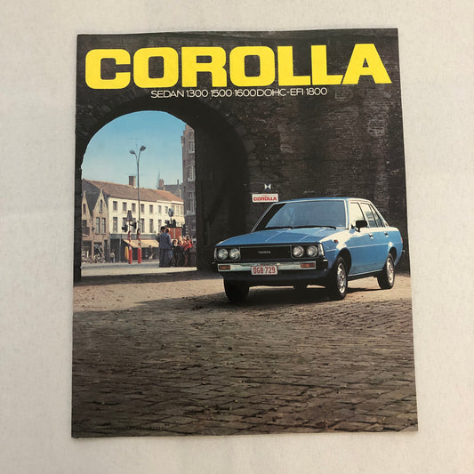 Vintage Toyota Corolla Car Sales Brochure Catalog 1800 1600 1500 + Japanese JDM