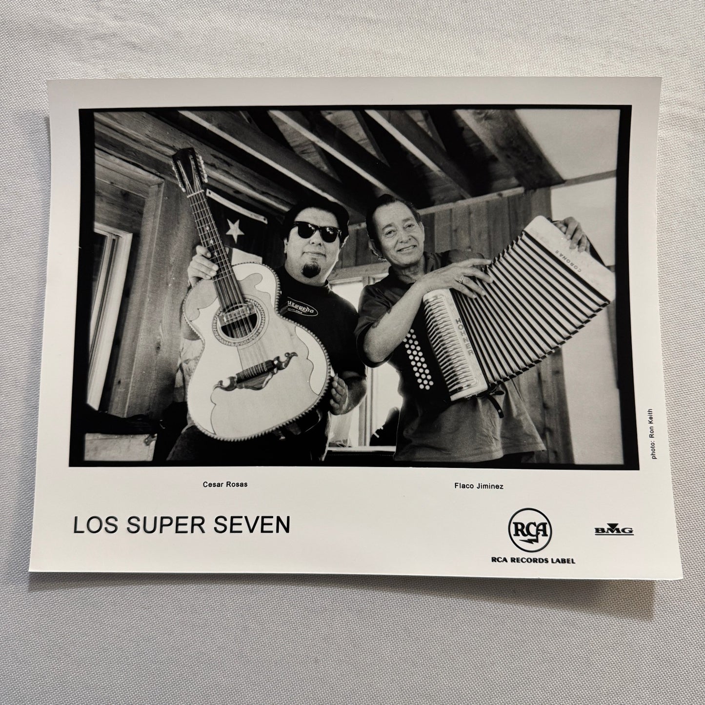 Los Super Seven Music Publicity Press Photo Photograph Cesar Rosas Flaco Jiminez