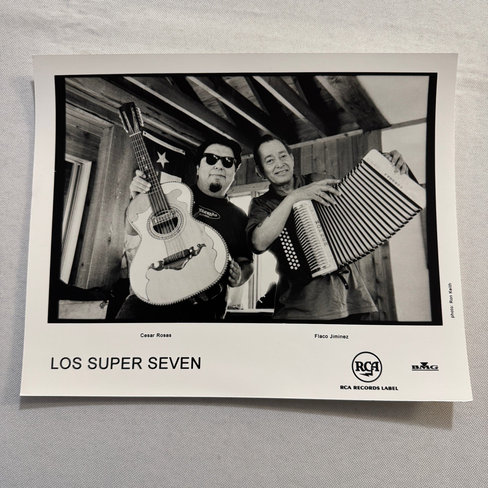 Los Super Seven Music Publicity Press Photo Photograph Cesar Rosas Flaco Jiminez