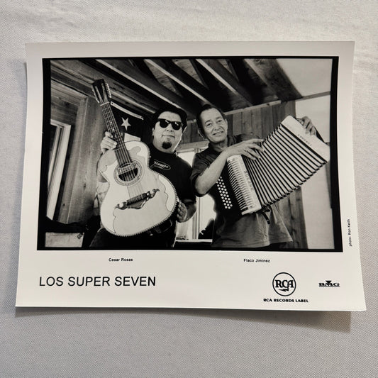 Los Super Seven Music Publicity Press Photo Photograph Cesar Rosas Flaco Jiminez