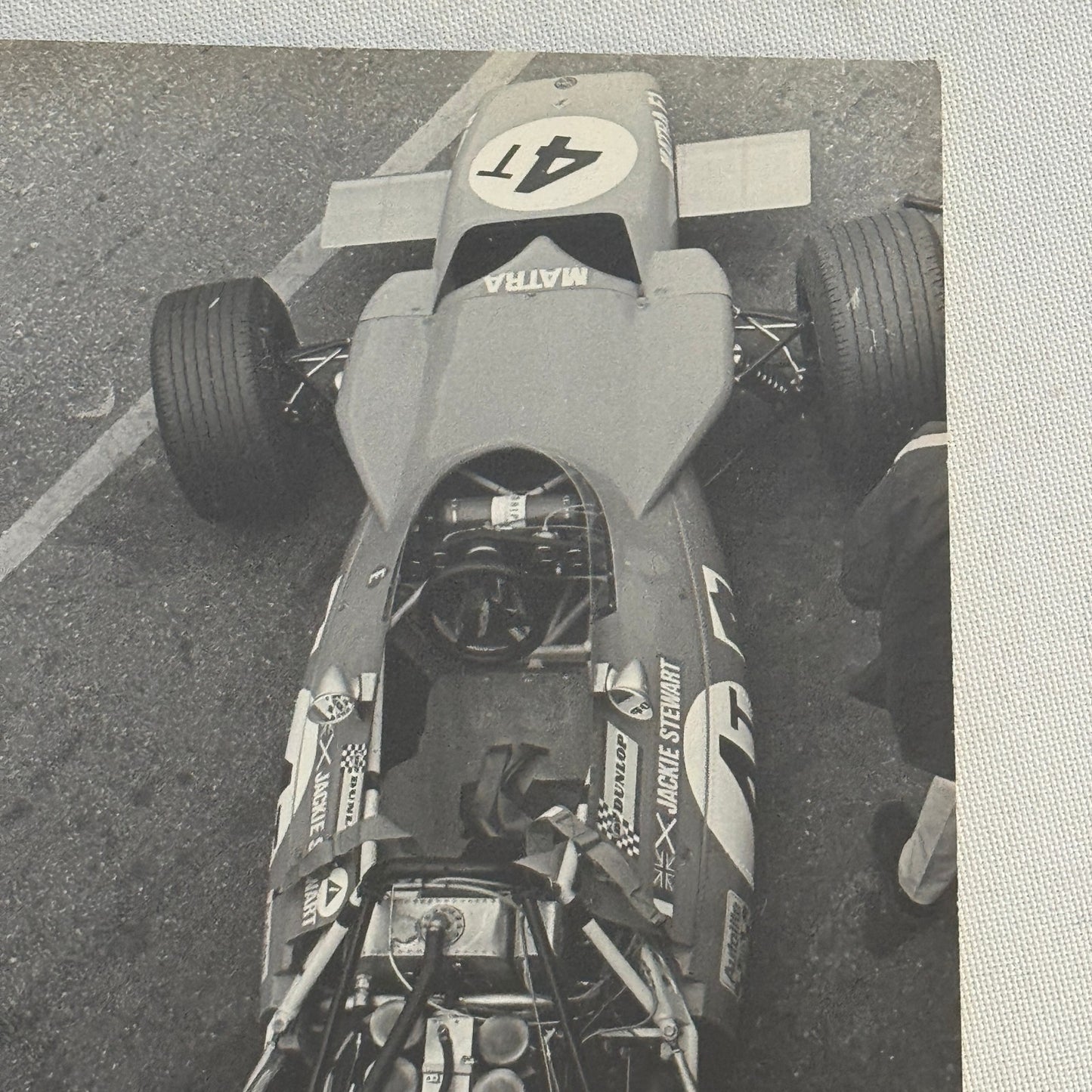 Vintage Racing Photo Photograph Jackie Stewart Matra Car Motorsport
