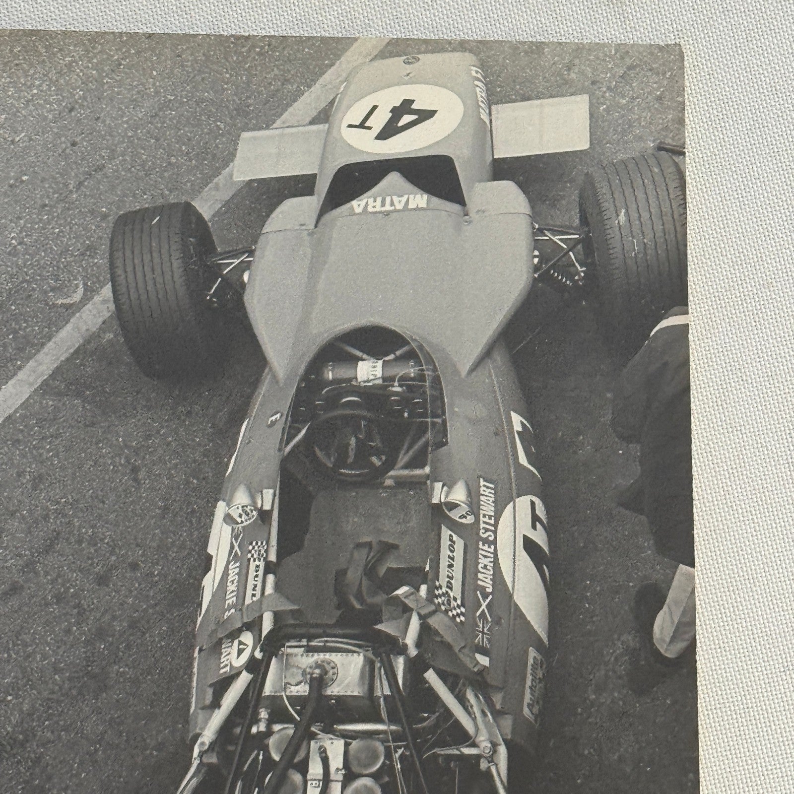 Vintage Racing Photo Photograph Jackie Stewart Matra Car Motorsport