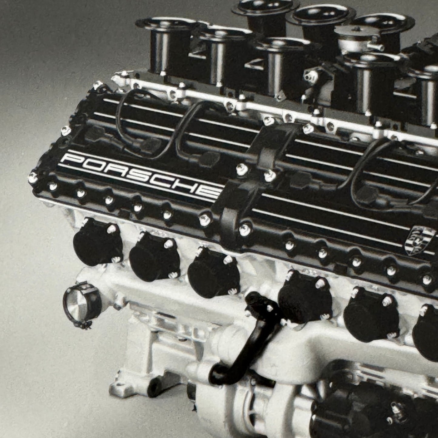 Porsche Car Engine Photo Photograph Print Unidentified