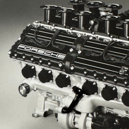 Porsche Car Engine Photo Photograph Print Unidentified
