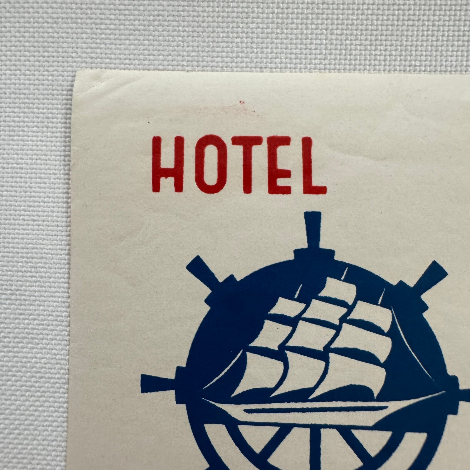 Vintage Spanish Hotel Label Spain Hotel La Fragata Costa Dorada