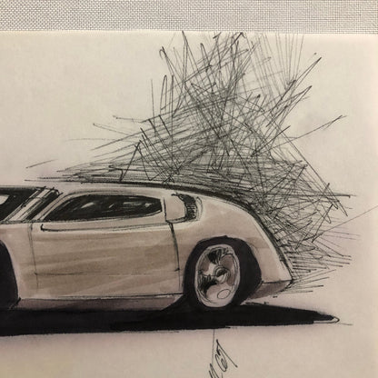 Styling Concept Automobile Illustration Art Drawing Sketch Vintage 1967 NOTTRODT