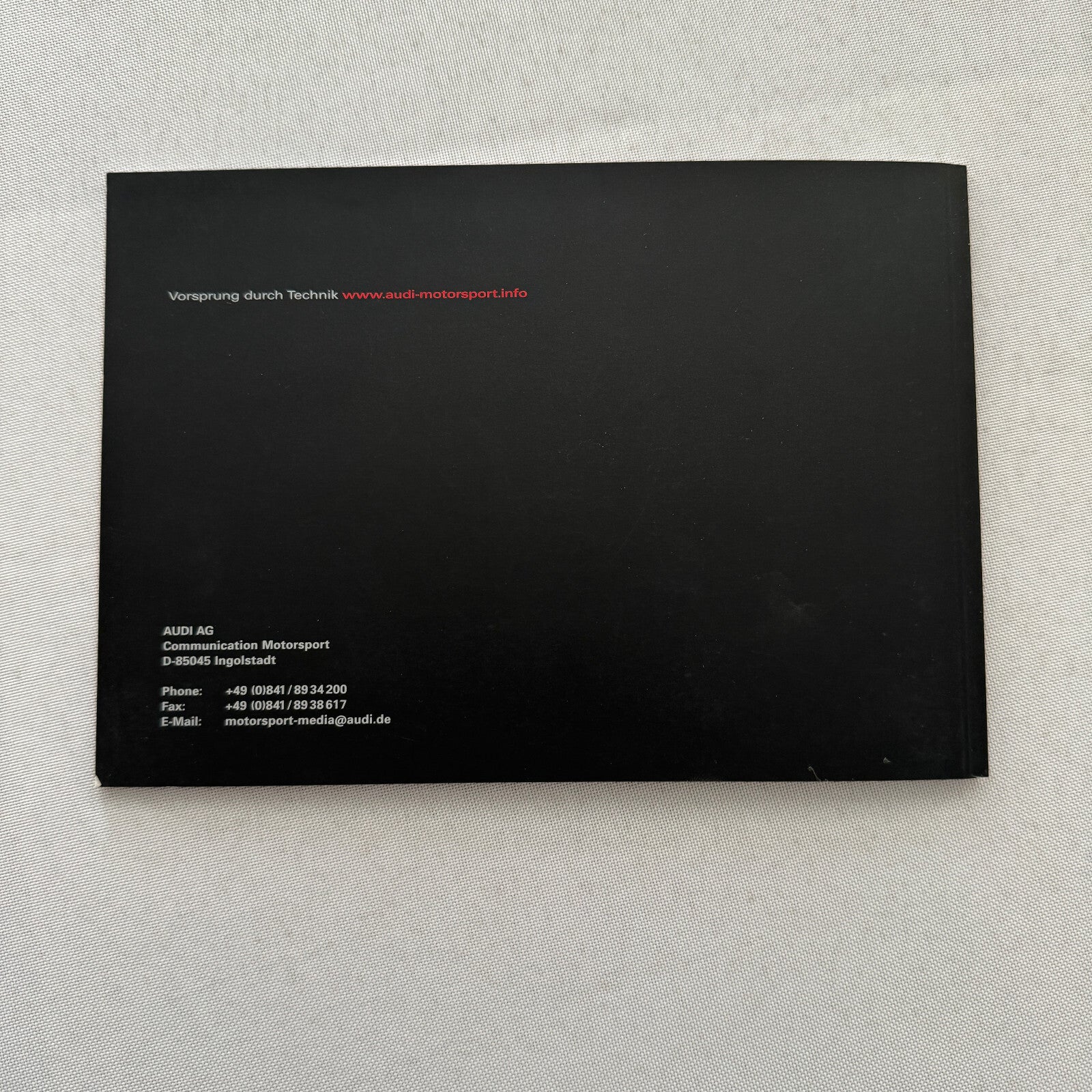 Audi R10 LeMans Racing Media Information Brochure 24 Hours of Le Mans