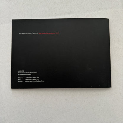 Audi R10 LeMans Racing Media Information Brochure 24 Hours of Le Mans